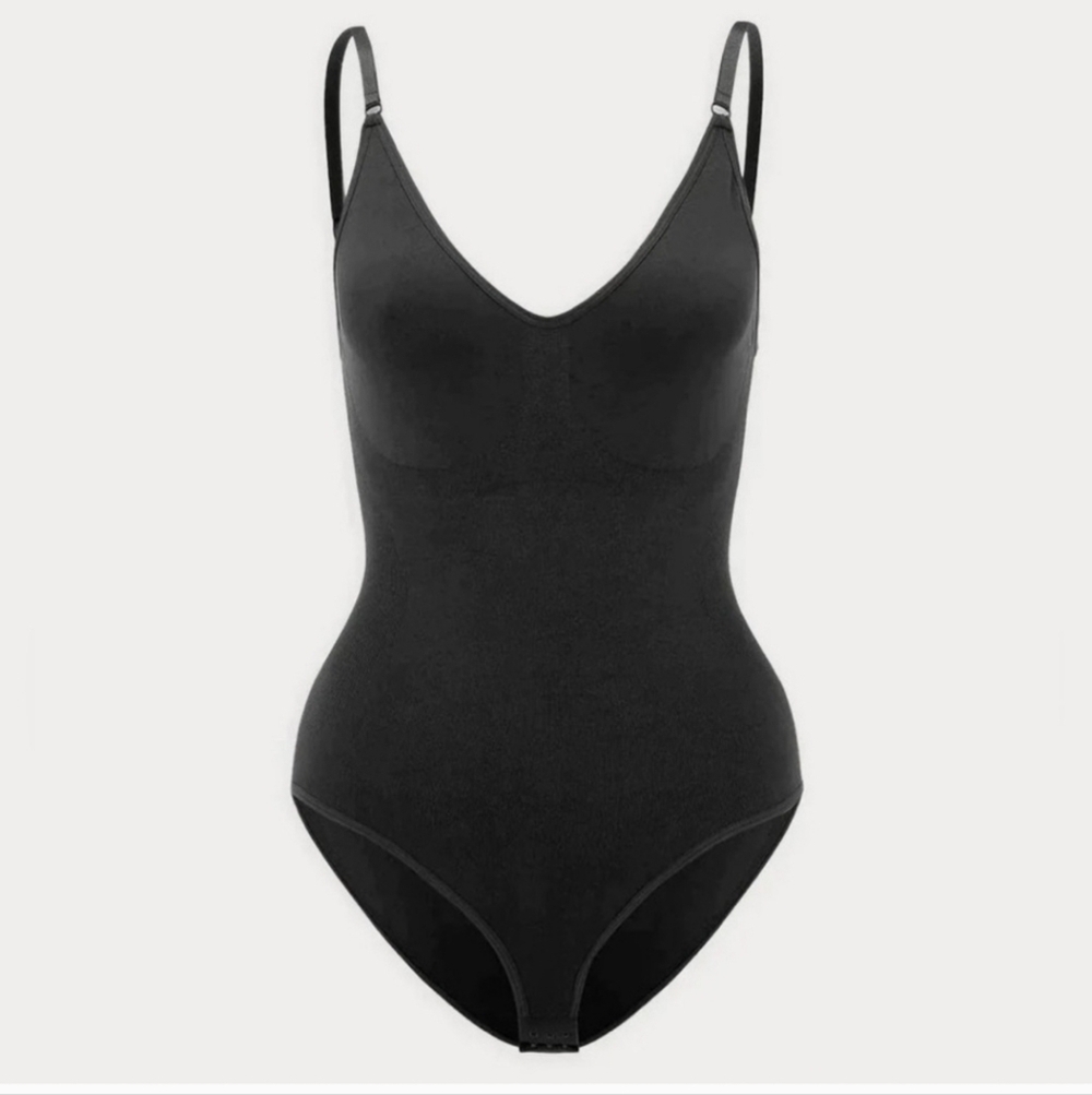 HeyShape Snatched Shapewear Sculpting Bodysuit Sz M Black Hey Shape Straps Snaps - Picture 2 of 11